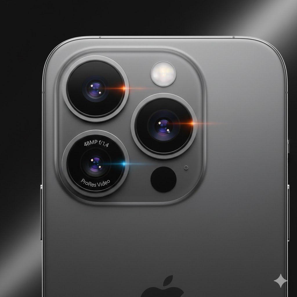 Close up da imagem da câmera de vídeo do iphone 17 pro max com o melhor preço no Mercado Livre