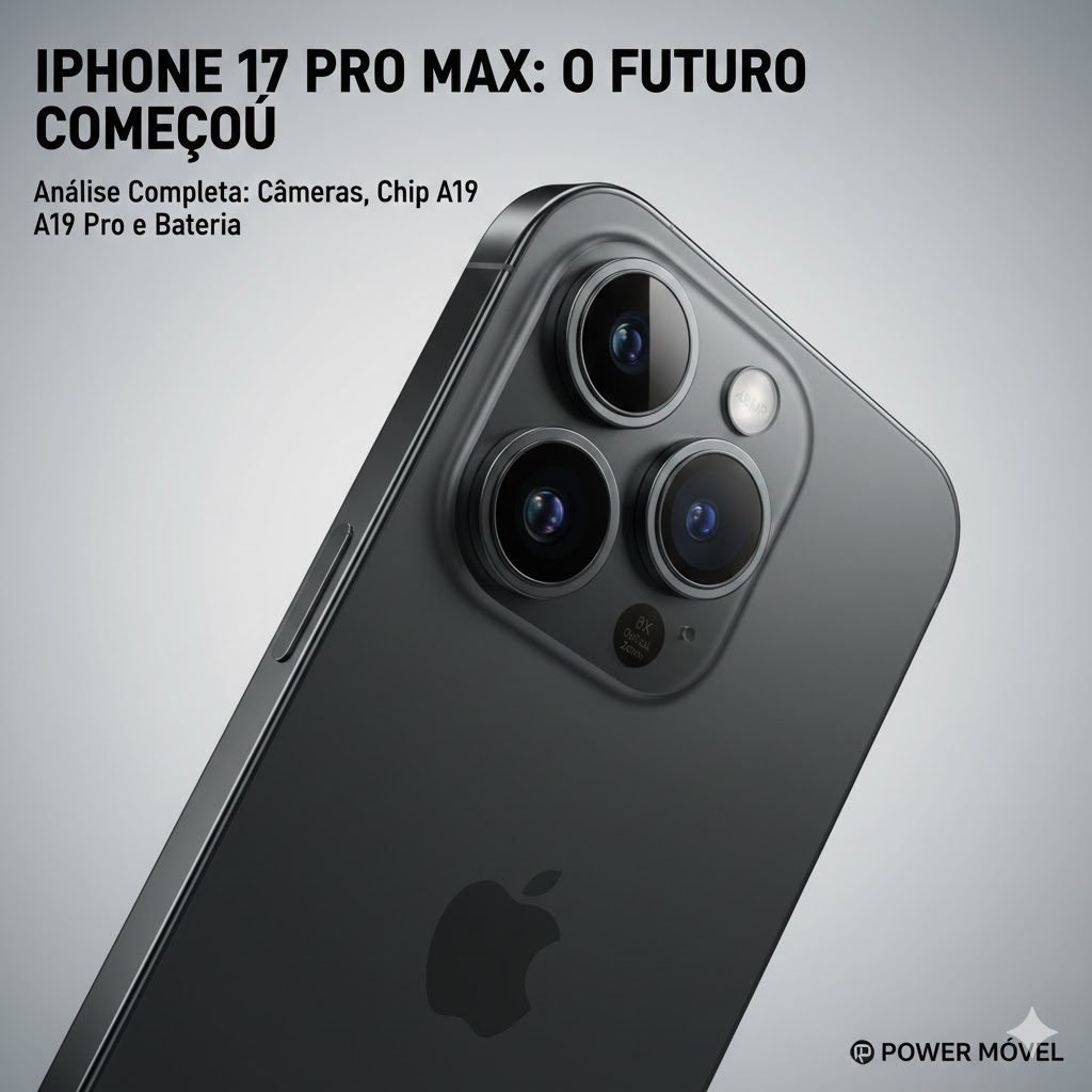 imagem ilustrativa do iphone 17 pro max com chip a19 e inteligência artificial própria