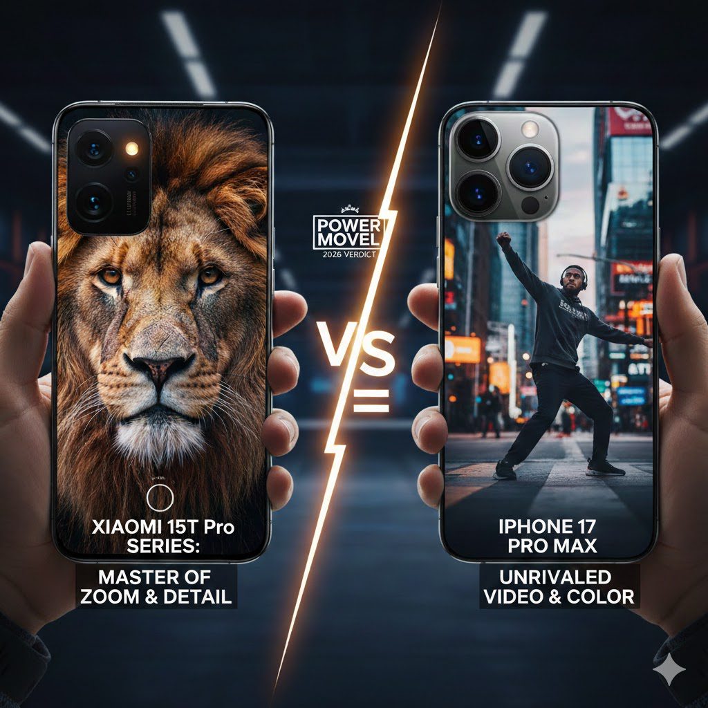 Comparativo de câmeras Xiaomi 15T Pro versus iPhone 17 Pro Max Power Movel