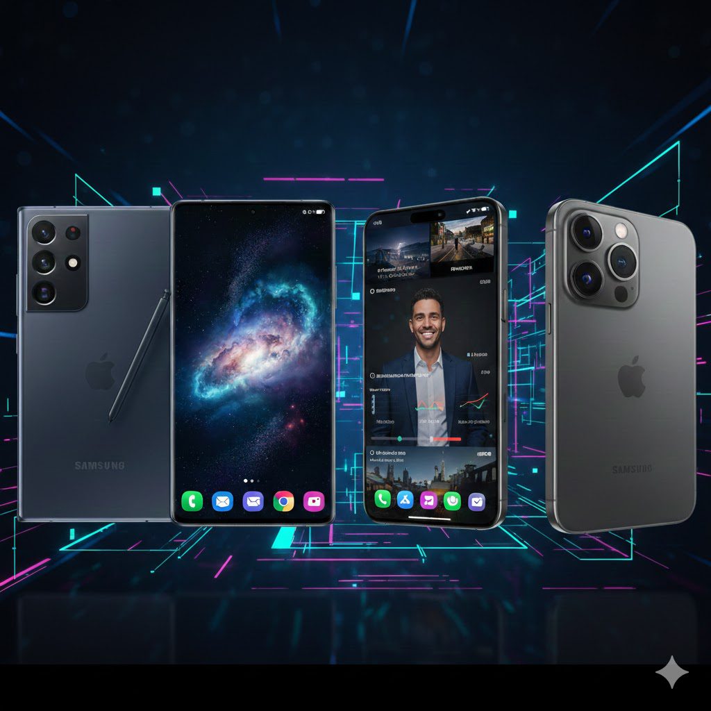 imagem principal do iPhone 15 Pro Max vs s24 Ultra