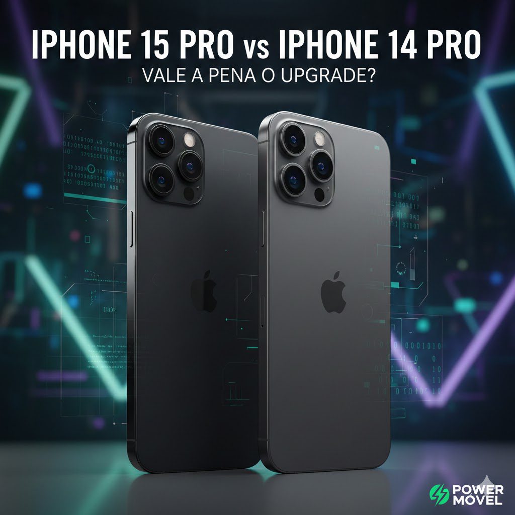 imagem ultra hd comparativa entre iPhone 15 pro vs iPhone 14 pro
